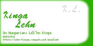 kinga lehn business card